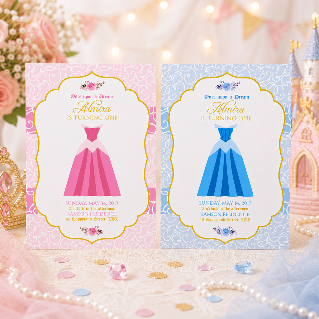 princess dress invitation Princess Dress-Up Party Birthday Invitation 80 @ each